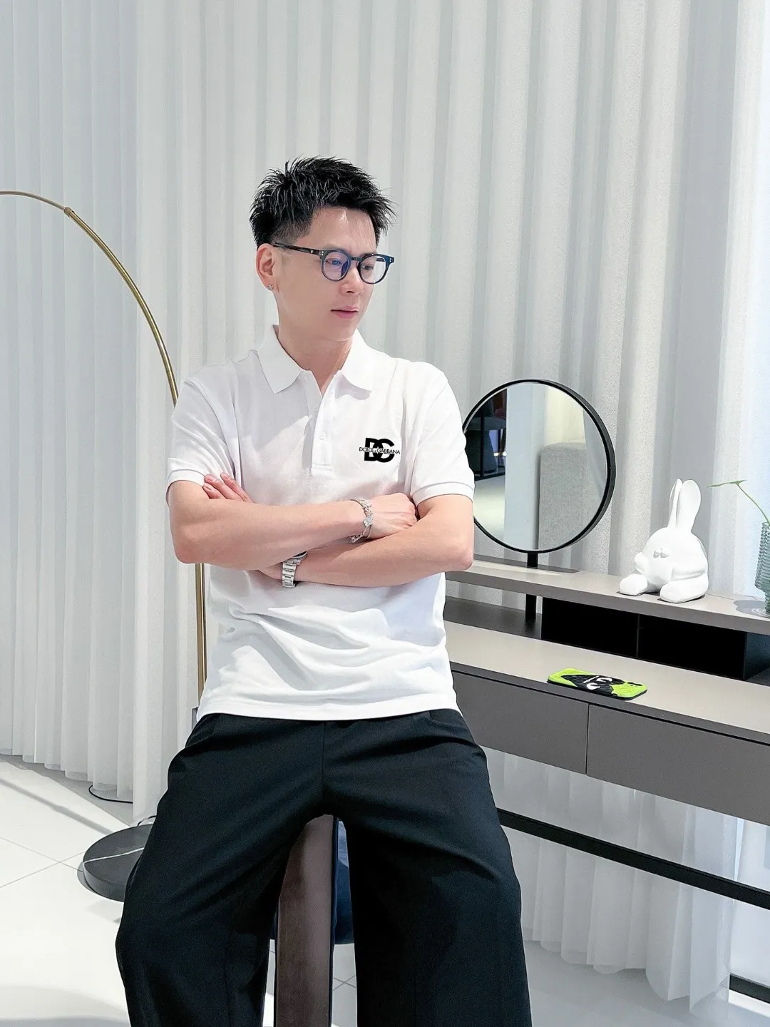 DG New Arrival logo Polo ！Classic ，Premium ！ ， ，Quality / ， ！ ：Black White Size：M-3XL